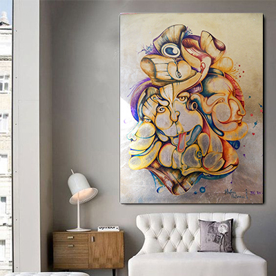 Asylum - horror painting, representation of the modern world 